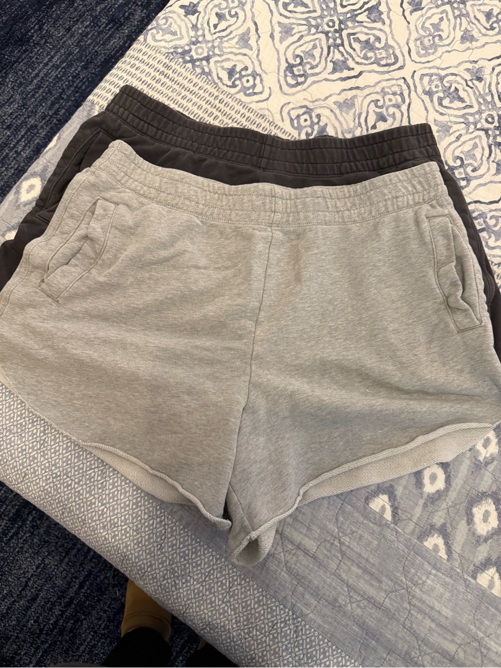 aerie brand Light Gray and Charcoal Athletic Lounge Shorts Duo